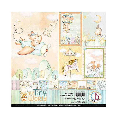 Papier - Ciao Bella My Tiny World scrapbook papier 12x12 - 18227517_