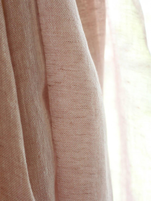 Dámska veľká ľanová šatka staroružovej farby – 100 % prírodný ľan v darčekovej krabičke