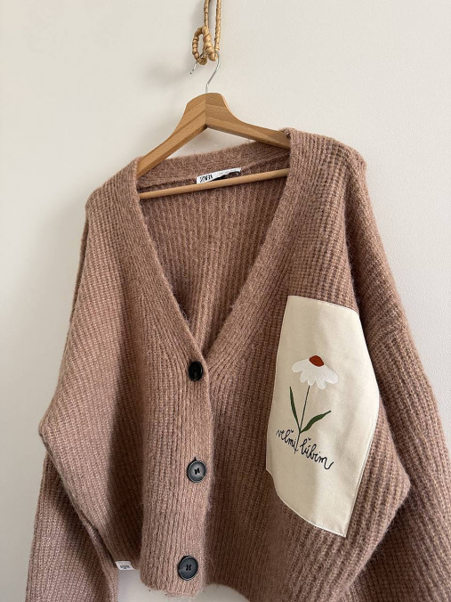 Upcyklovaný sveter VEĽMI ĽÚBIM