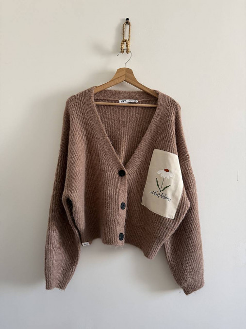 Upcyklovaný sveter VEĽMI ĽÚBIM