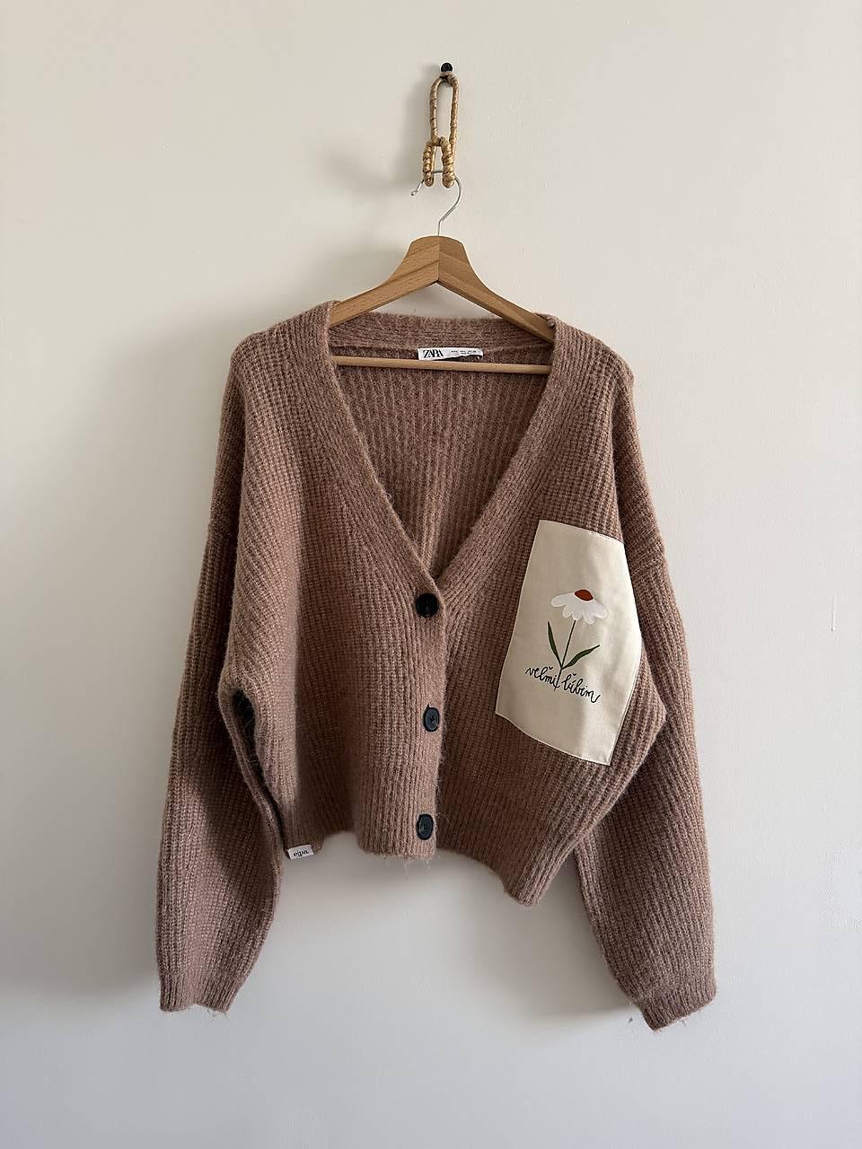 Upcyklovaný sveter VEĽMI ĽÚBIM