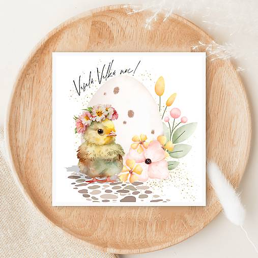 Veľkonočná pohľadnica – milé jarné prianie handmade