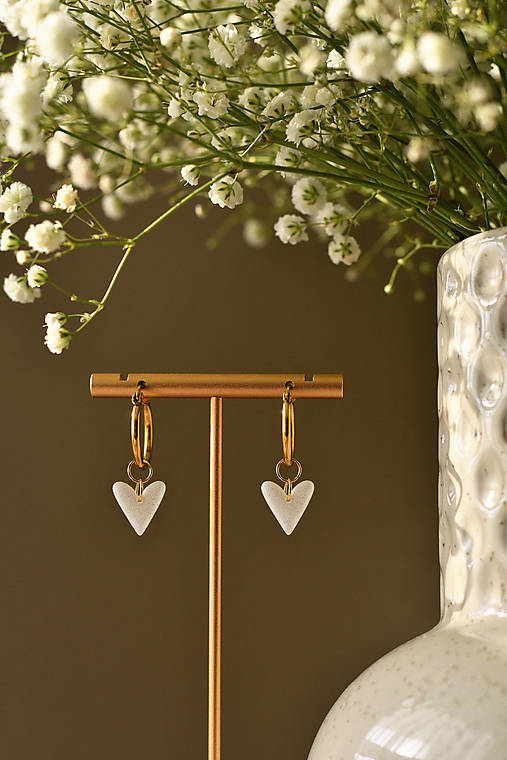 Náušnice - Náušnice "Primavera" Heart Pearl - 18226938_