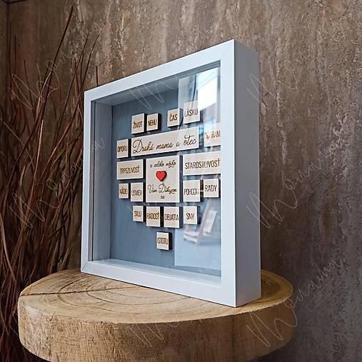 Tabuľky - Poďakovanie rodičom – rámik s venovaním (3D) - 18227838_