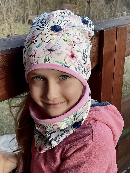 Detské čiapky - Lúčné kvietky - 18227412_