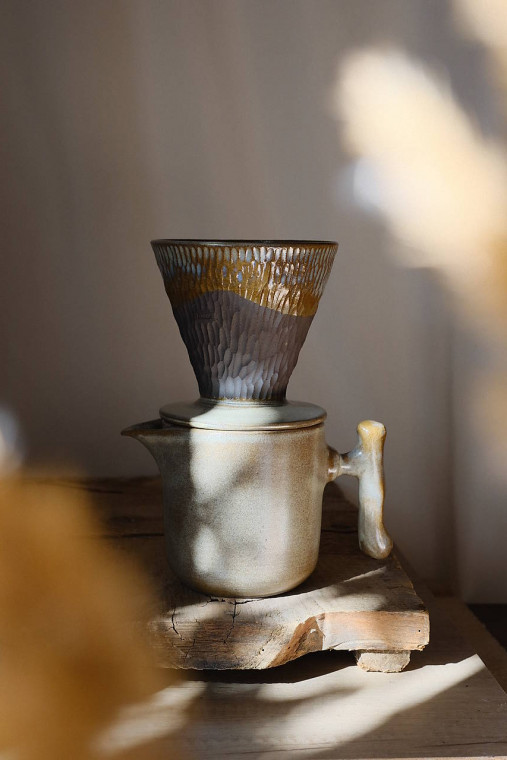 Nádoby - Woodland Coffee jug and Dripper No.2 - 18226456_