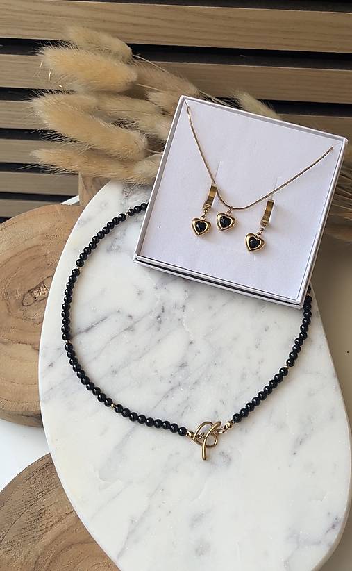 Náhrdelník choker onyx