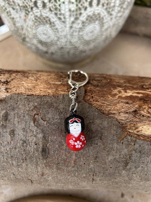 Kľúčenky - kľúčenka Gejša, prívesok na kabelku - 18227350_