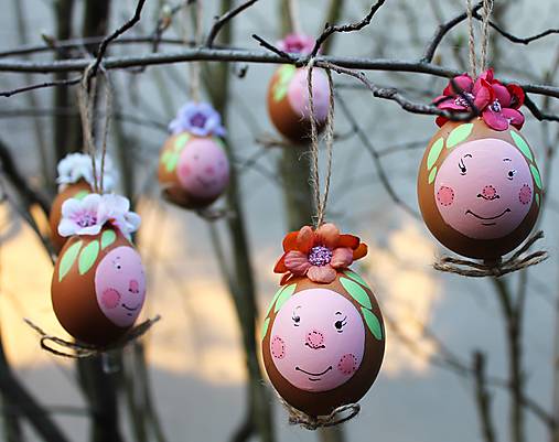 Dekorácie - slepačie vajíčka s kvietkami / víla - 18227438_