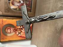 Dekorácie - Vintage kríž stolový s korpusom Krista - 18227697_