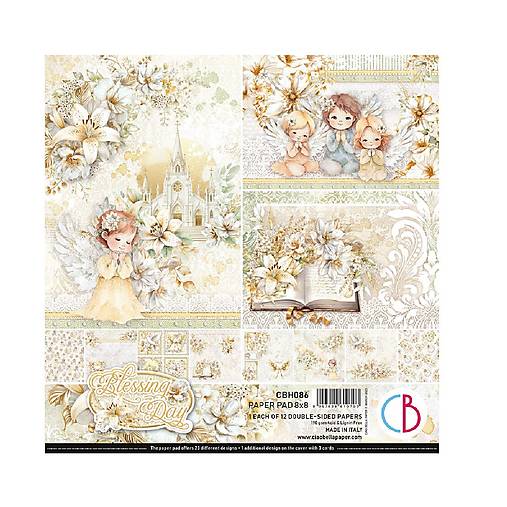 Papier - Ciao Bella Blessing Day scrapbook papier 8x8 - 18229808_