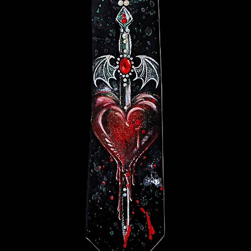 Pánske doplnky - kravata čierna - Glam rock - 18230032_