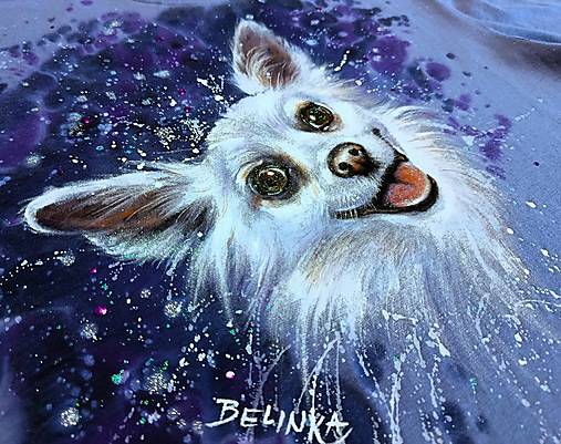 Topy, tričká, tielka - Psík - maľba na tričku - 18230055_