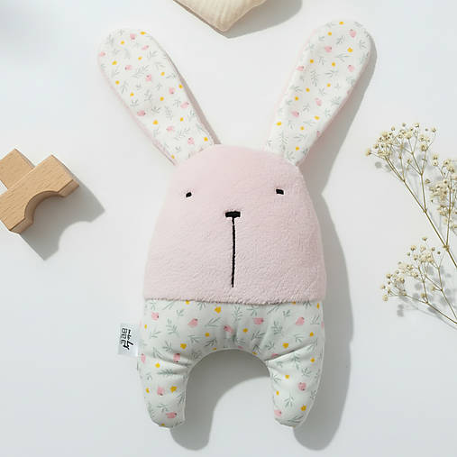 Zajačik Topi - mäkučký handmade kamarát (Ružový)