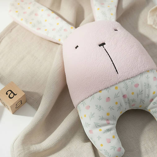 Zajačik Topi - mäkučký handmade kamarát (Ružový)