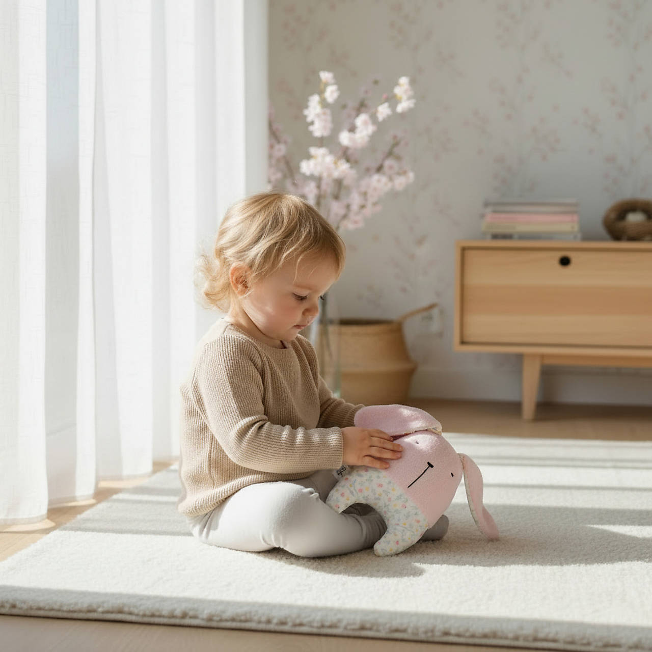 Zajačik Topi - mäkučký handmade kamarát (Ružový)