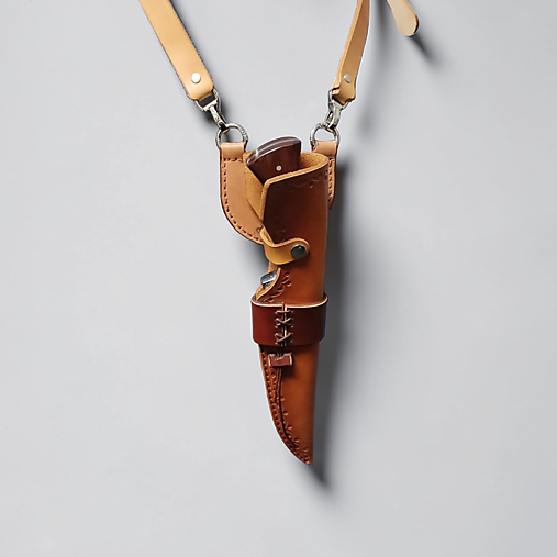 Kožený popruh na zavesenie púzdra s nožom.