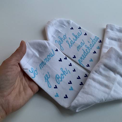 Motivačné maľované ponožky s nápisom: