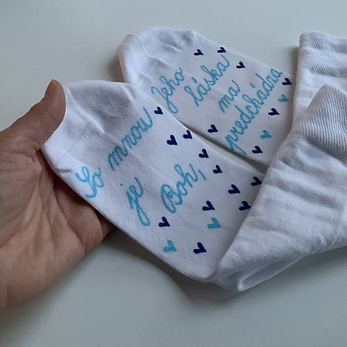 Motivačné maľované ponožky s nápisom: