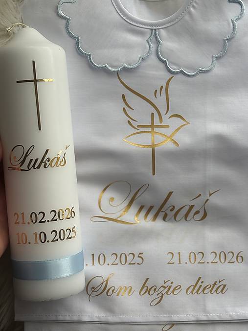 Krstná košieľka, Krstná svieca alebo Set ku krstu