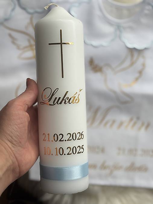 Krstná košieľka, Krstná svieca alebo Set ku krstu