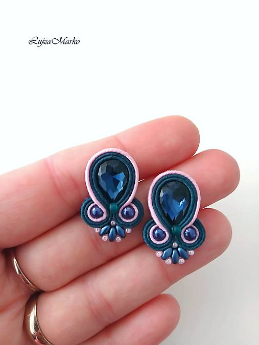 Náušnice - Katalina soutache náušnice - 18229663_
