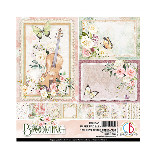 Papier - Ciao Bella Blooming scrapbook papier 8x8 - 18230436_