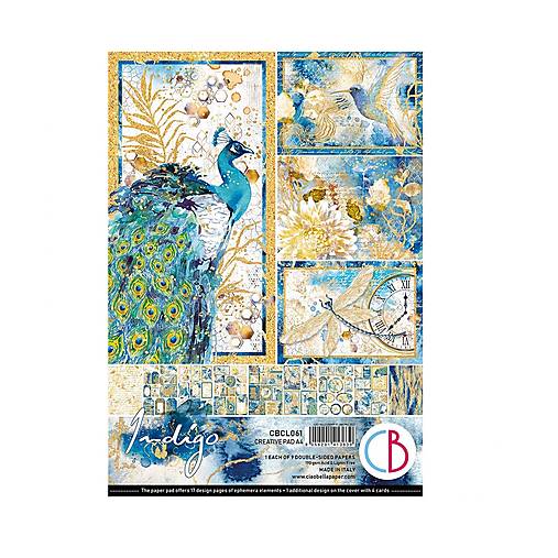 Papier - Ciao Bella Indigo scrapbook papier A4 - 18230528_