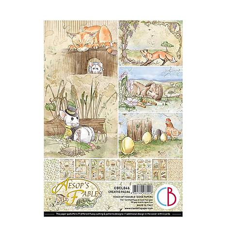 Papier - Ciao Bella A Esop's Fables scrapbook papier A4 - 18231607_