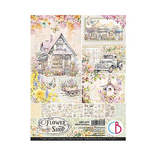 Papier - Ciao Bella Flower Shop scrapbook papier A4 - 18232095_