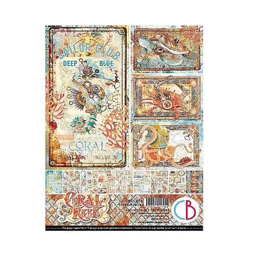 Papier - Ciao Bella Coral Reef scrapbook papier A4 - 18232106_