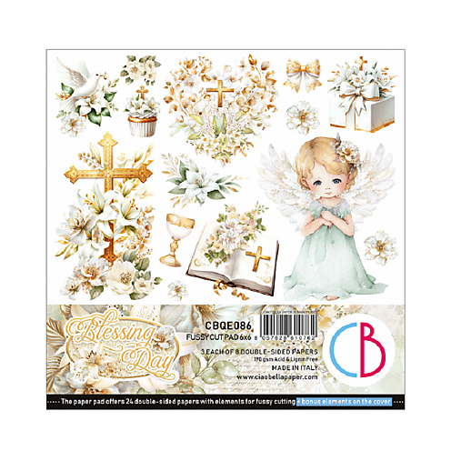 Papier - Ciao Bella Blessing Day scrapbook papier 6x6 - 18232222_