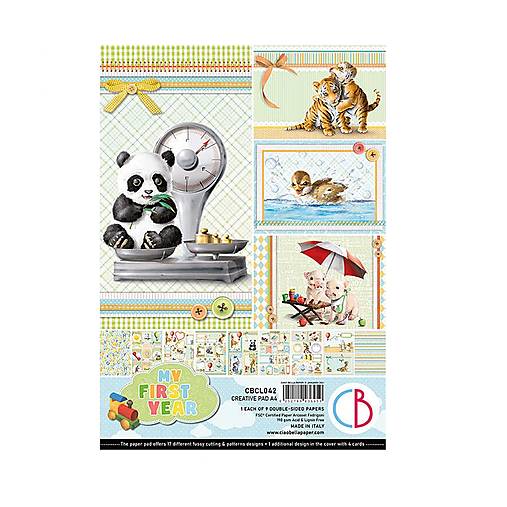 Papier - Ciao Bella scrapbook papier A4 My First Year - 18232255_
