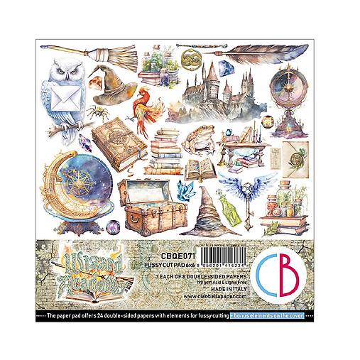 Papier - Ciao Bella Wizard Academy scrapbook papier 6x6 - 18232303_