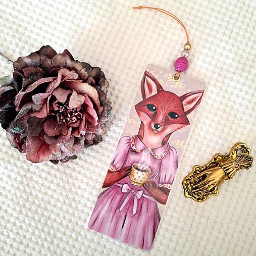 Bodkovaná šálka - knižná záložka