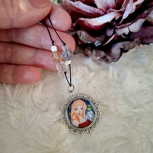 Anjelka ochráni / náhrdelník s korálkami