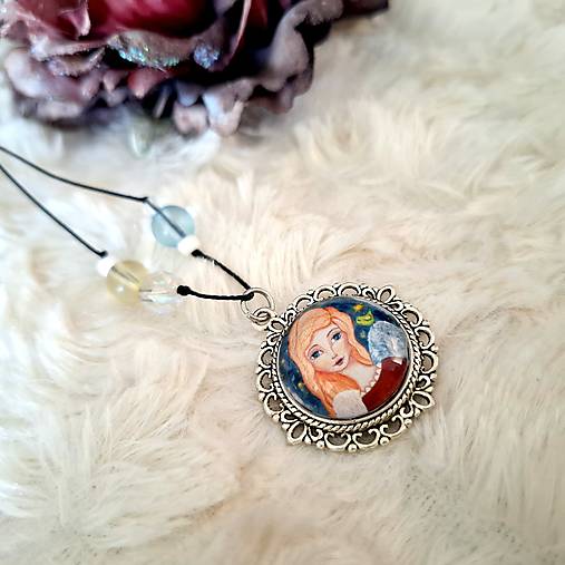 Anjelka ochráni / náhrdelník s korálkami