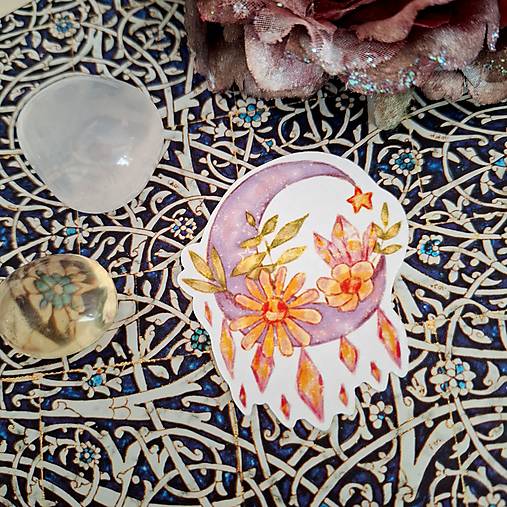 Rozkvitnutý Mesiac / väčšia nálepka