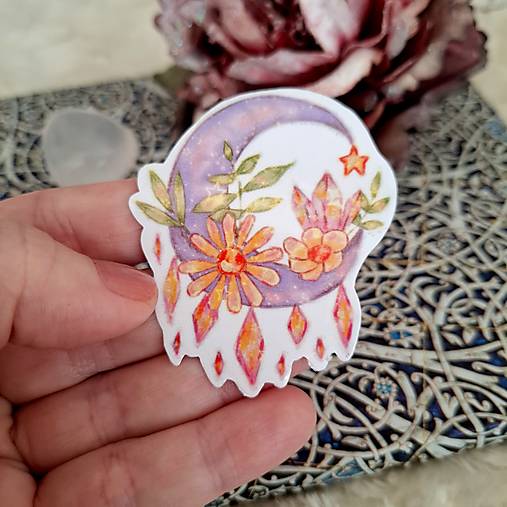 Rozkvitnutý Mesiac / väčšia nálepka