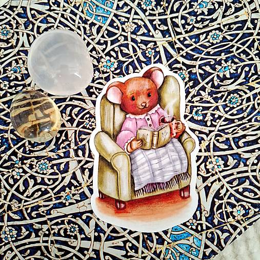 Čítanie s myškou / väčšia nálepka