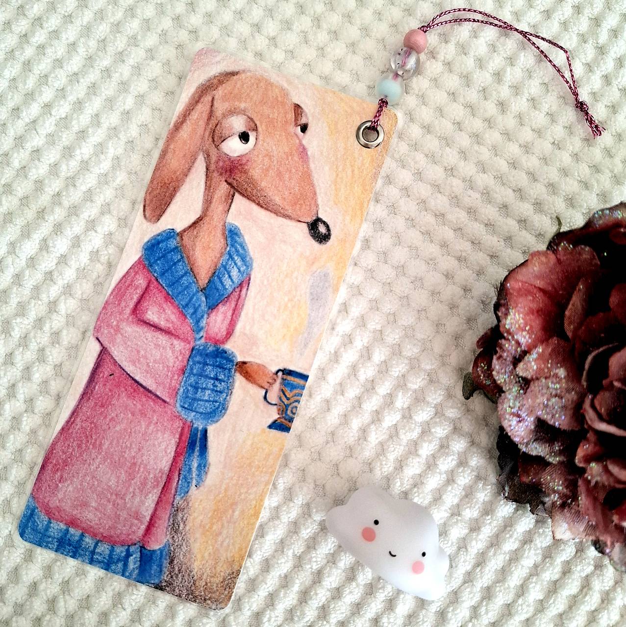 V ružovom župane - knižná záložka