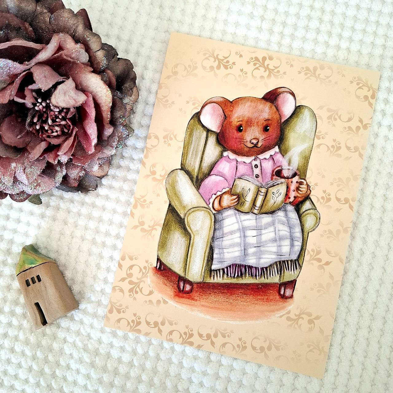 Čítanie s myšičkou / artprint