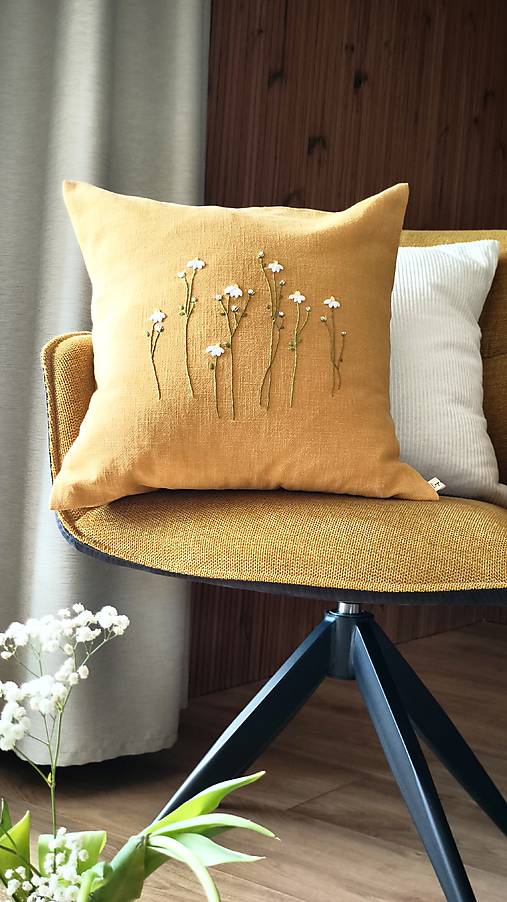 Úžitkový textil - Kamilky - set 2 poťahov na vankúše - 18230480_