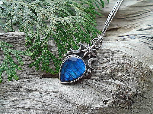 Strieborný prívesok Ag925 Stardust - Labradorit