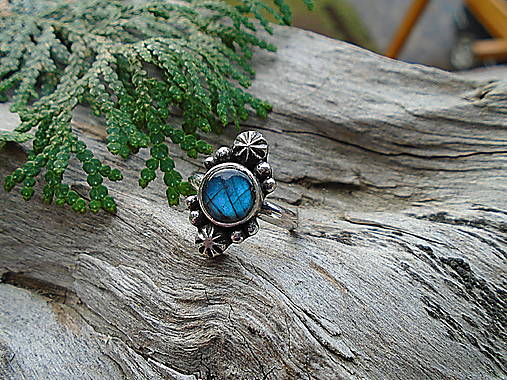 Strieborny prsteň Ag925 Stardust - Labradorit