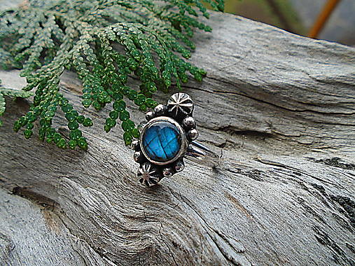 Strieborny prsteň Ag925 Stardust - Labradorit