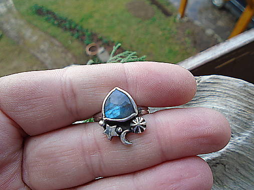 Strieborny prsteň Ag925 Stardust - Labradorit