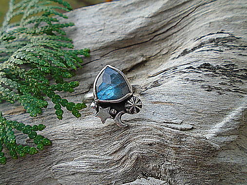 Strieborny prsteň Ag925 Stardust - Labradorit