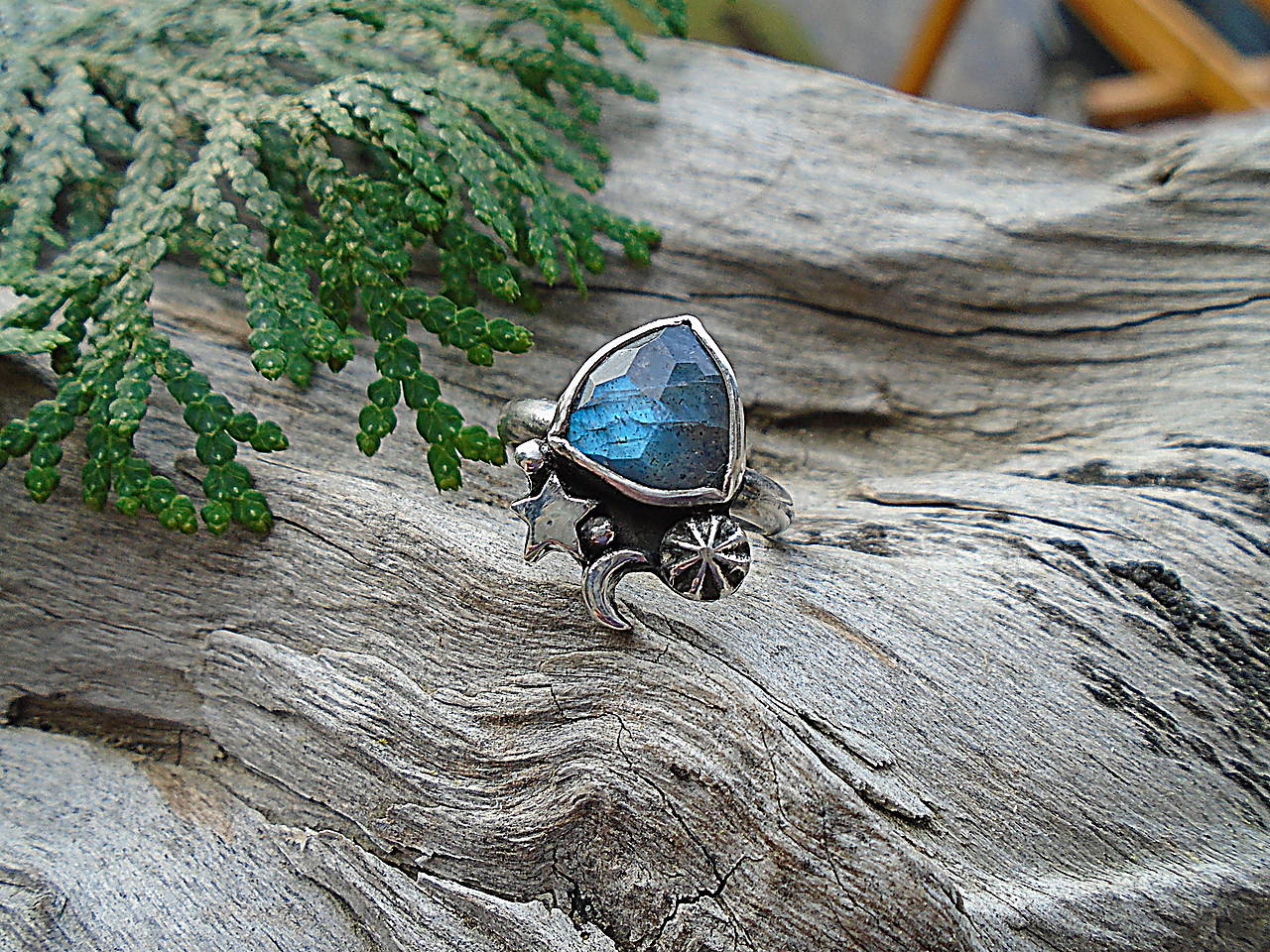 Strieborny prsteň Ag925 Stardust - Labradorit