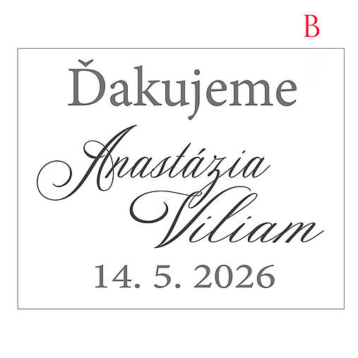 Etiketa na malé flaštičky